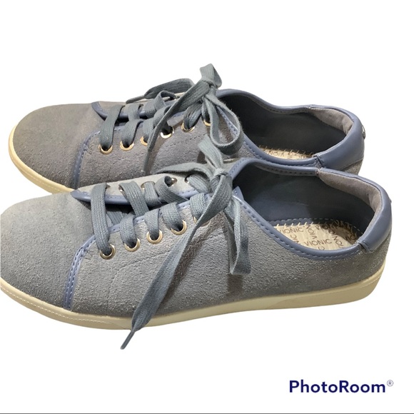 VIONIC BRINLEY WOMEN SUEDE BLUE LACE UP SNEAKERS. SIZE 7.5 - Picture 4 of 11